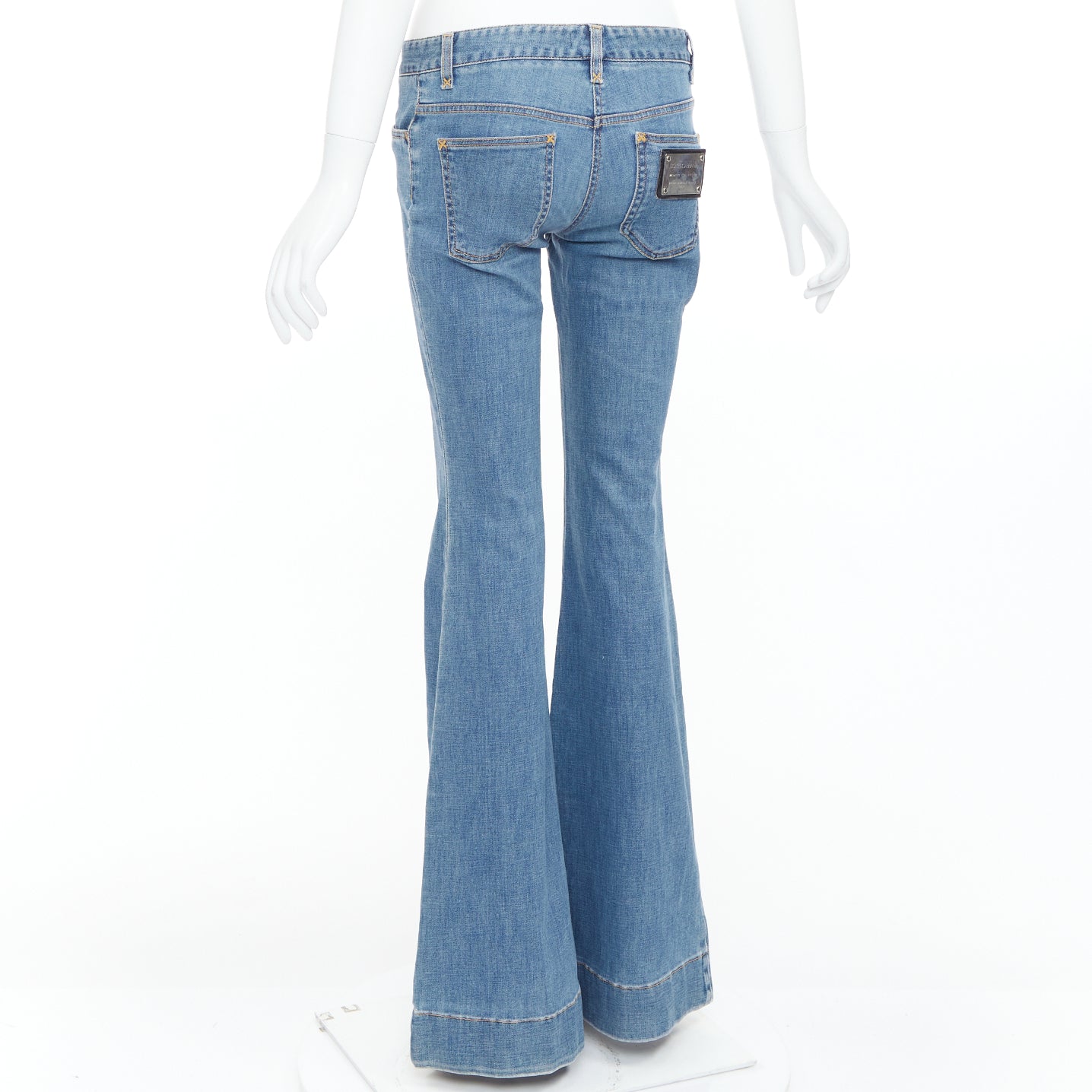 Dolce & Gabbana Silver Flared Jeans - Detail 1