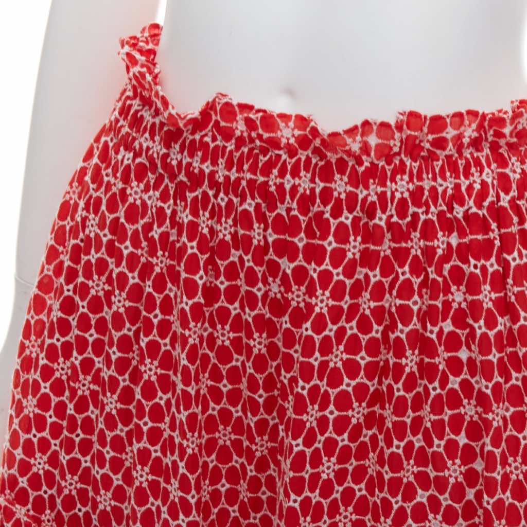 Lisa Marie Fernandez Eyelet Tiered Skirt - Back view