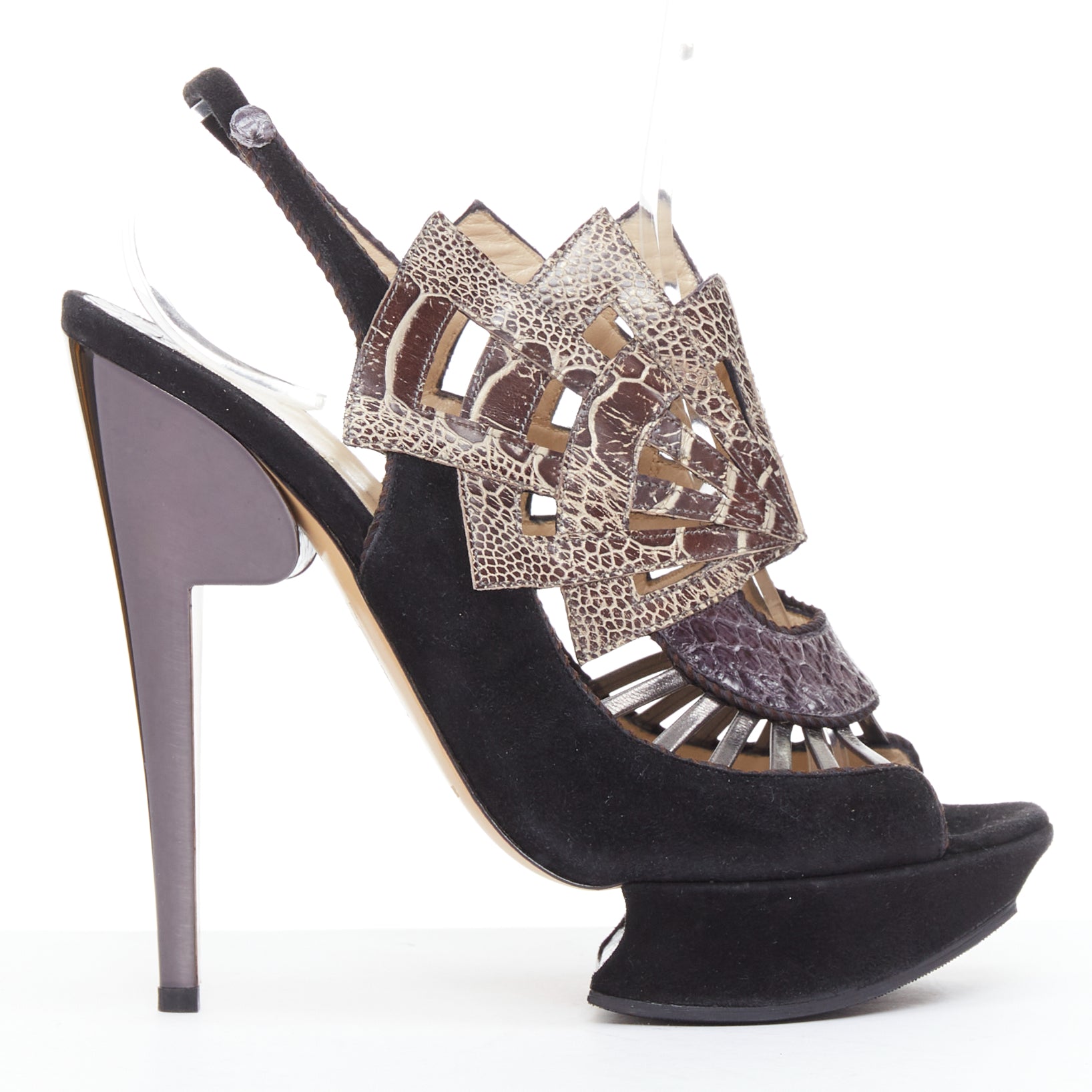 Nicholas Kirkwood Scaled Platform Sandals - Back view
