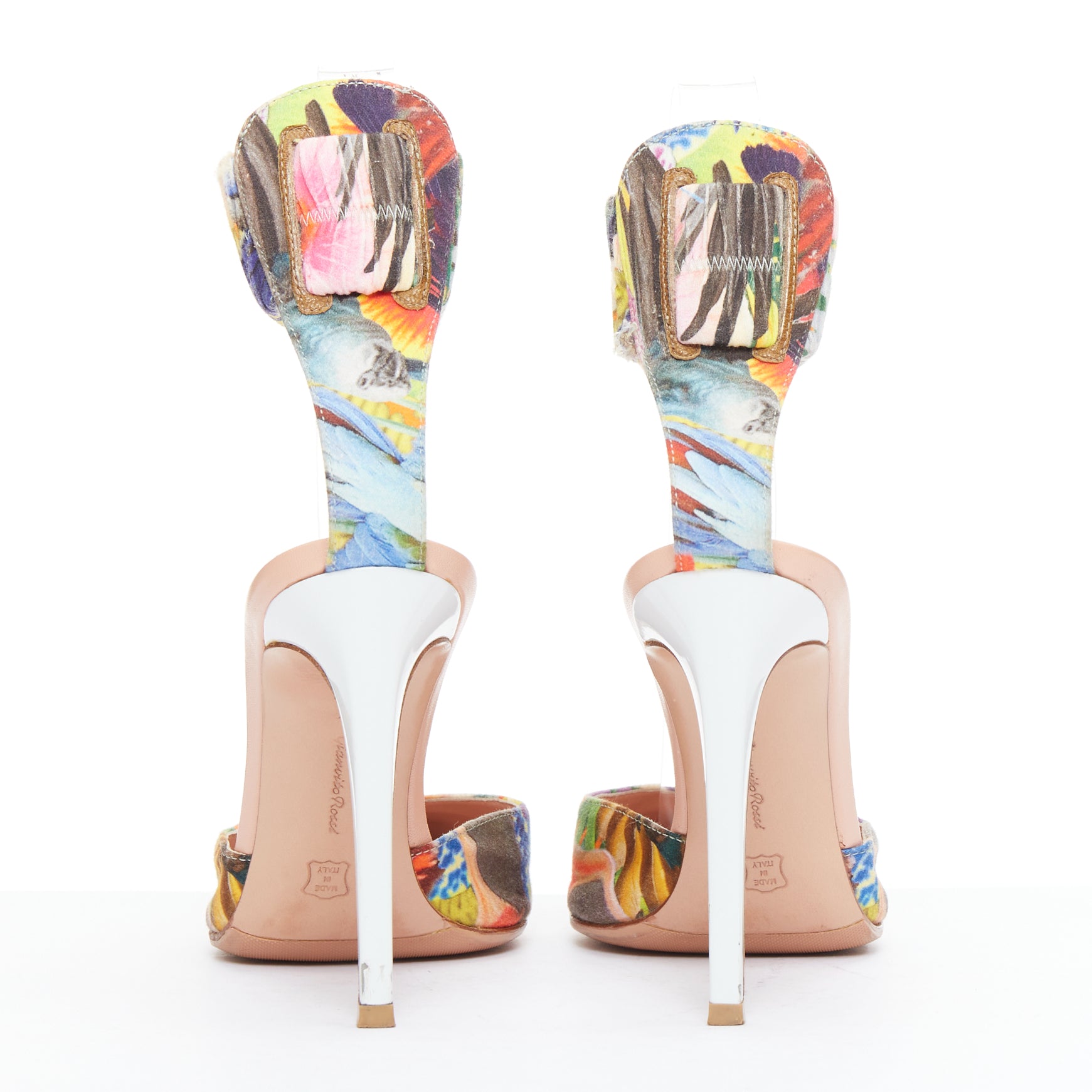 Gianvito Rossi Floral Cuff Pumps - Side view