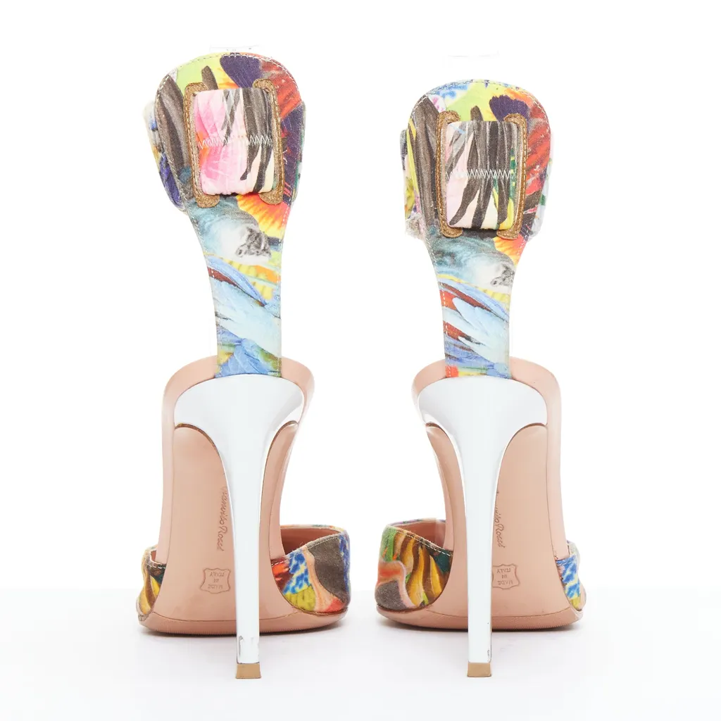 Gianvito Rossi Floral Cuff Pumps MultiColor Good - Box View