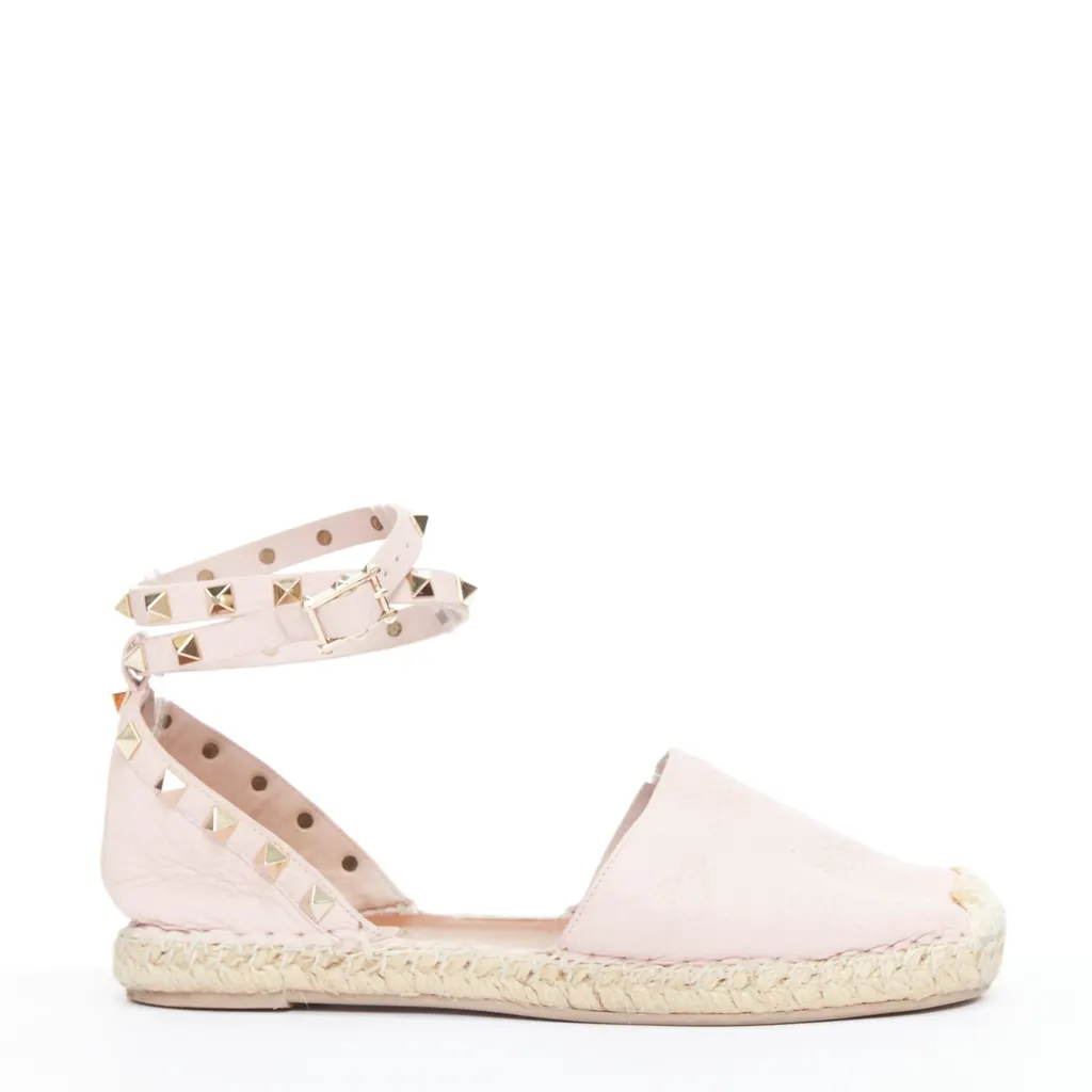 Valentino Rockstud Pink Leather Fair - Front View