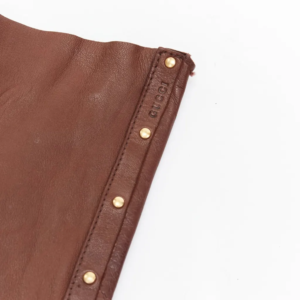 Gucci Architettura Bag Brown Leather Very good - Box View