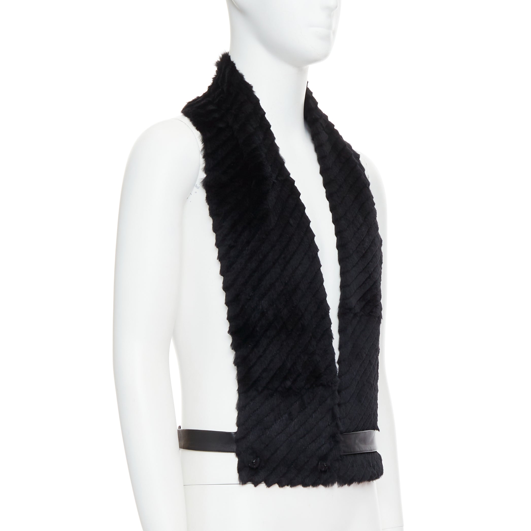 Versace Fur Belt Scarf Vest - Image 6