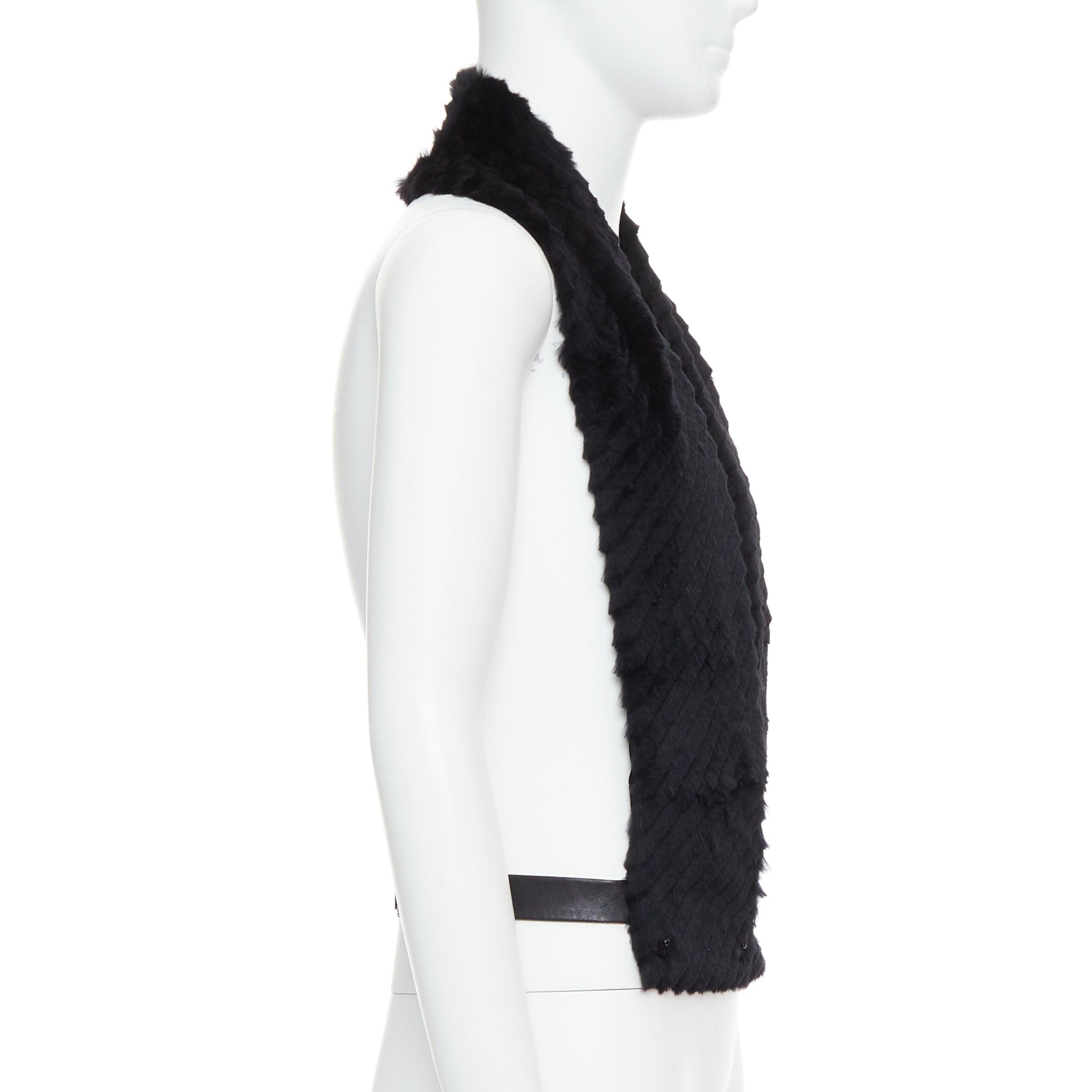 Versace Fur Belt Scarf Vest - 4