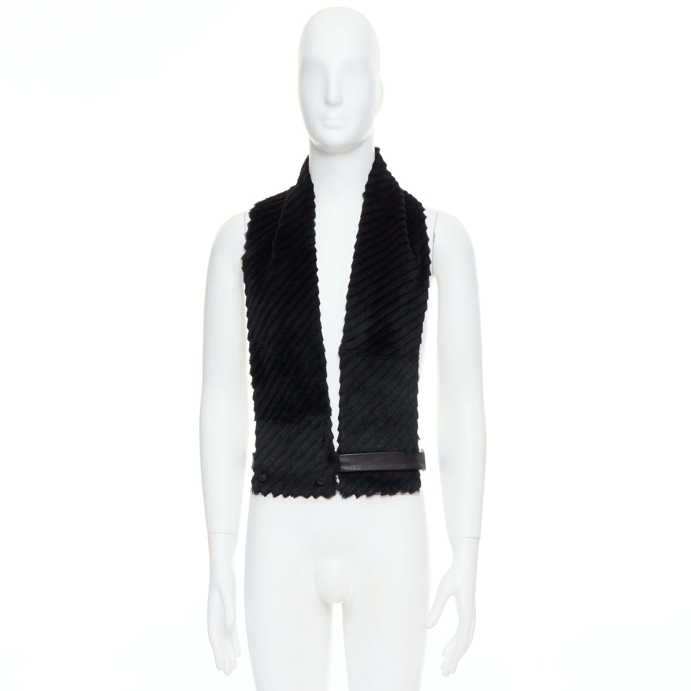 Versace Fur Belt Scarf Vest - Image 11