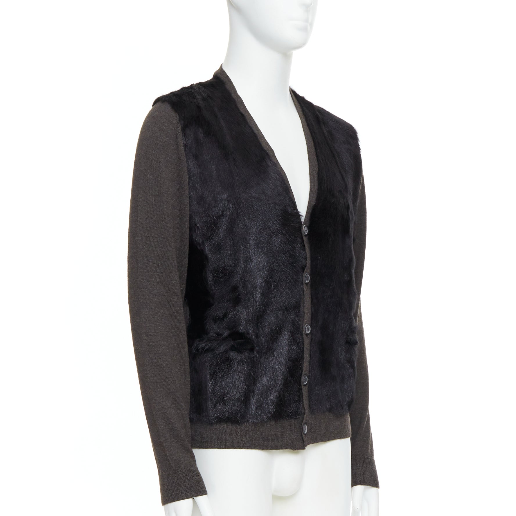 Lanvin Fur Panel Cardigan - 4