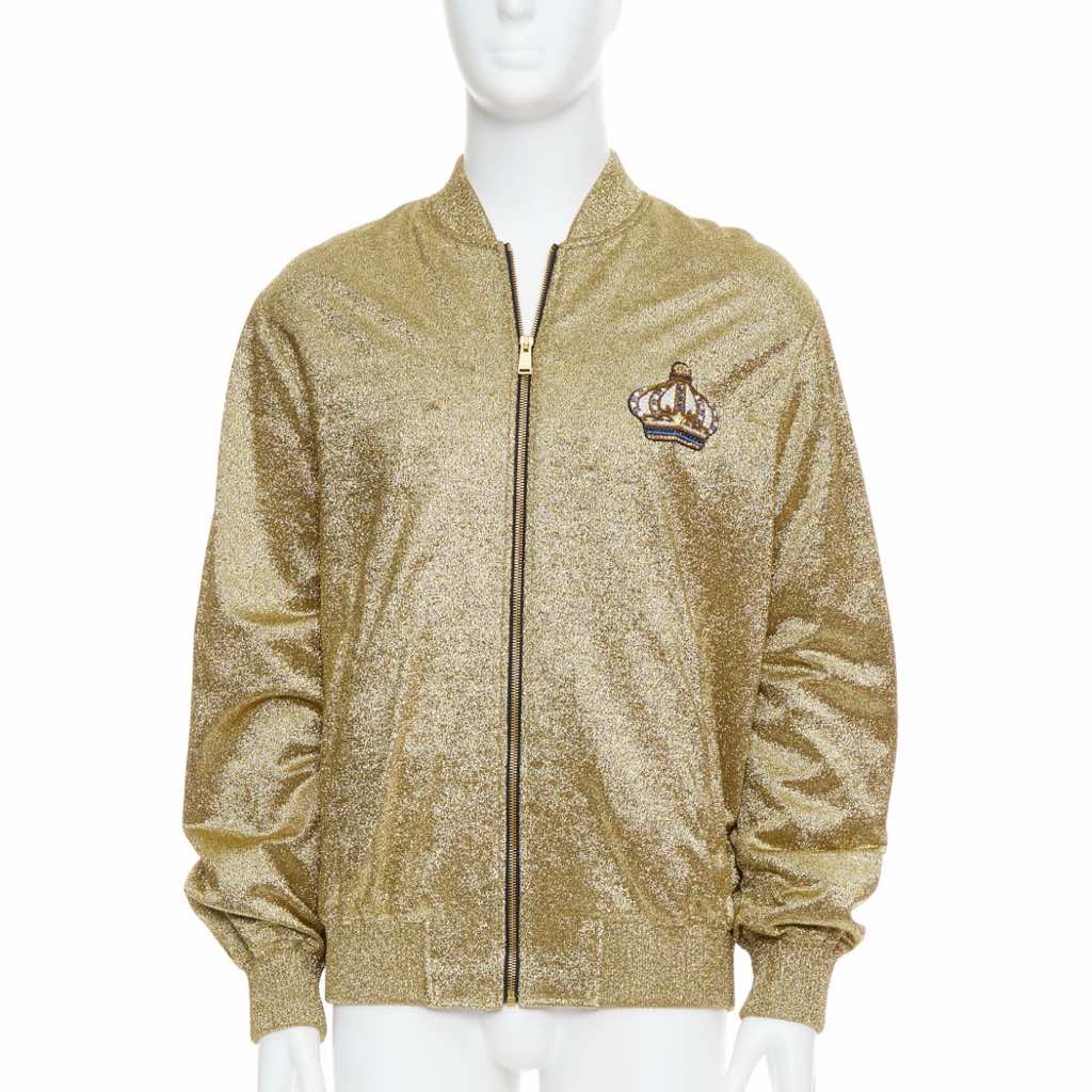 Versace Gold Crystal Bomber Jacket