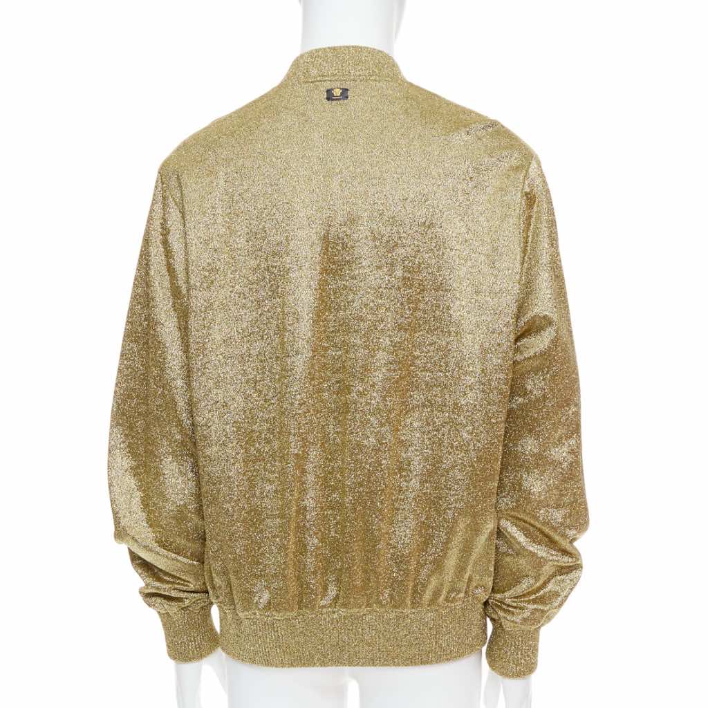 Versace Gold Crystal Bomber Jacket - Detail 1