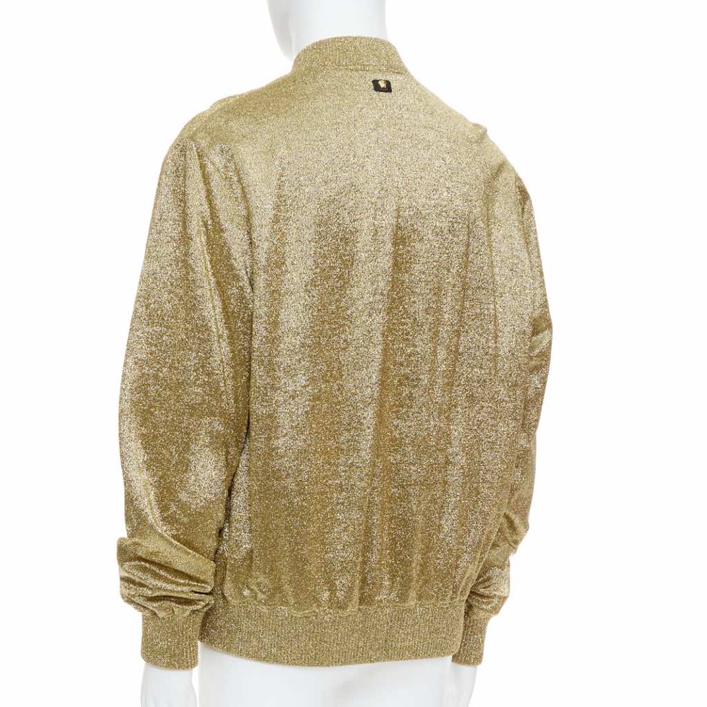 Versace Gold Crystal Bomber Jacket - Detail 2