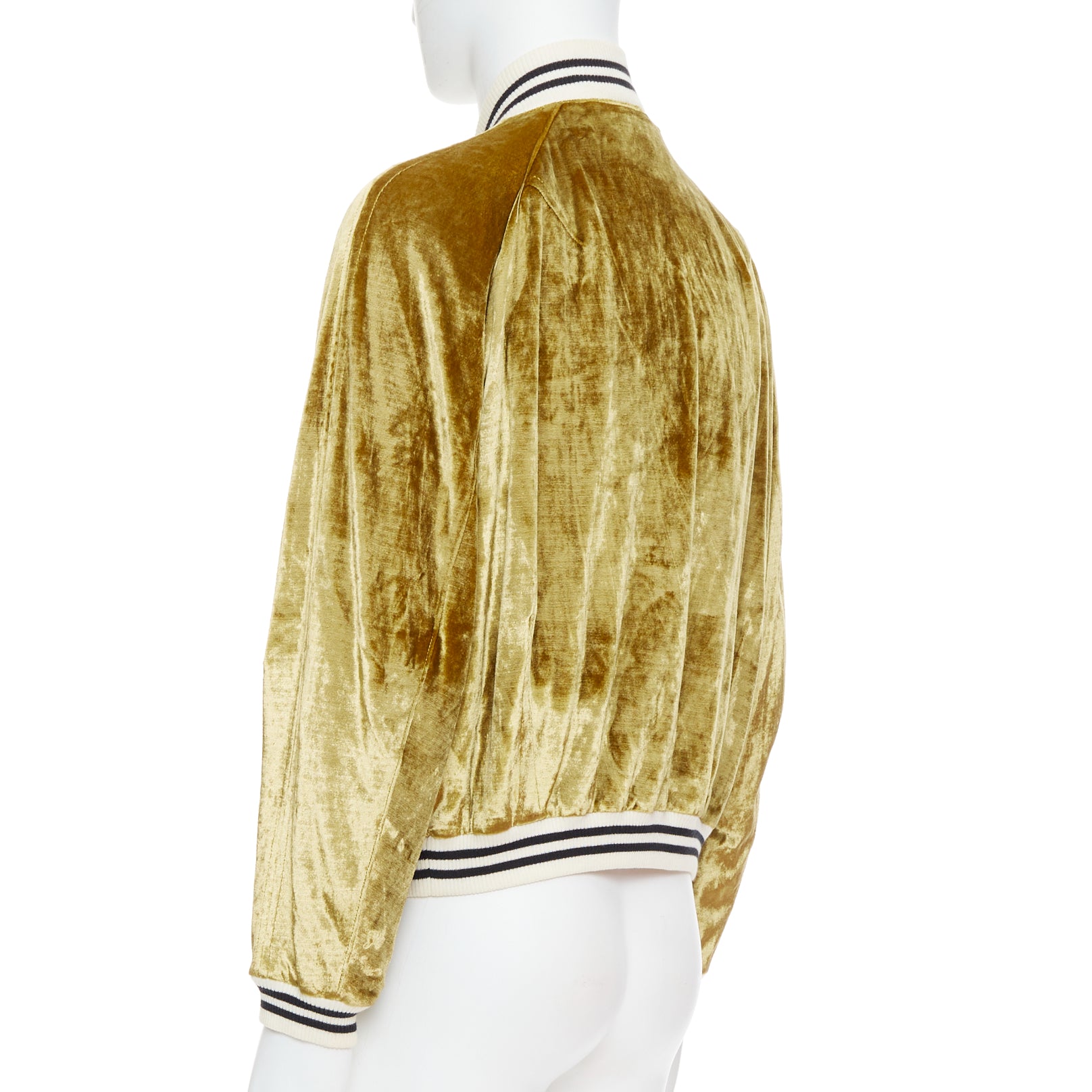 Haider Ackermann Gold Velvet Teddy Jacket - Detail 2
