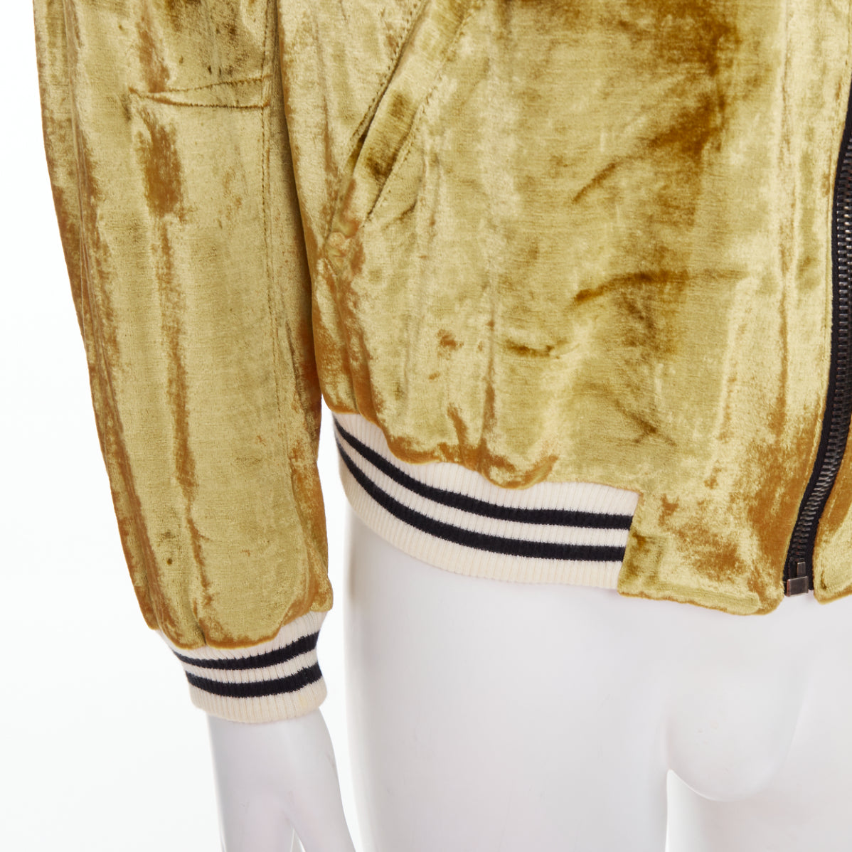 Haider Ackermann Gold Velvet Teddy Jacket - Image 10
