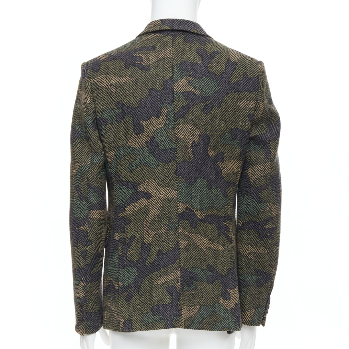 Valentino Garavani Green Camouflage Blazer - Side view