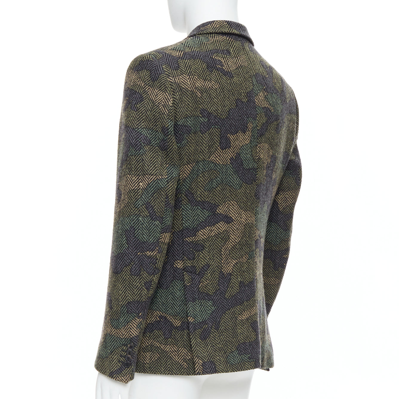Valentino Garavani Green Camouflage Blazer - Detail 1