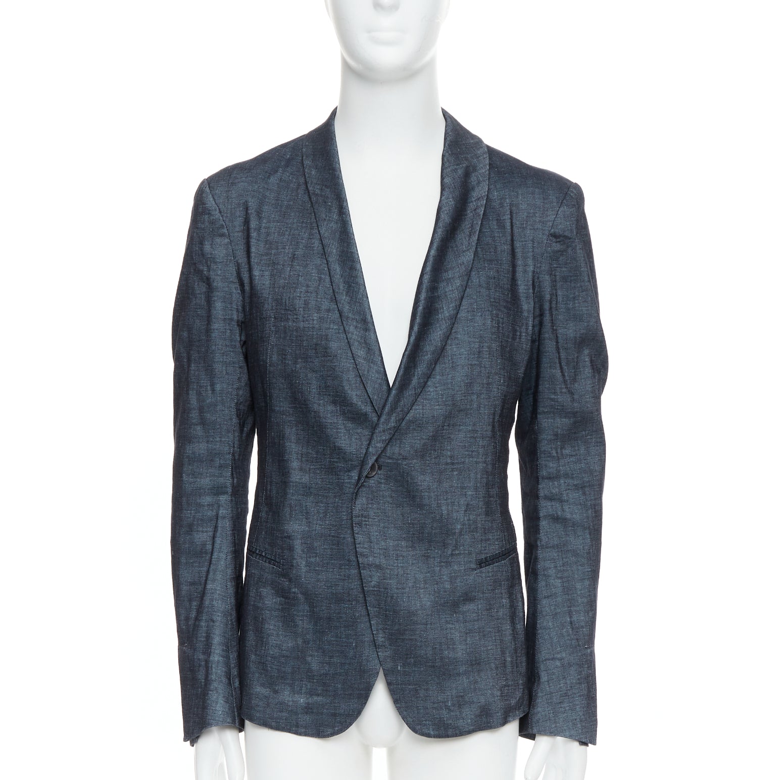 Haider Ackermann Blue Shawl Blazer