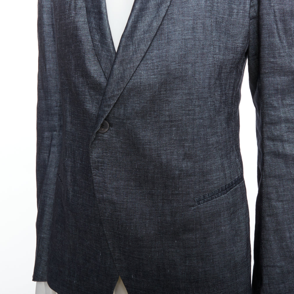 Haider Ackermann Blue Shawl Blazer - Back view