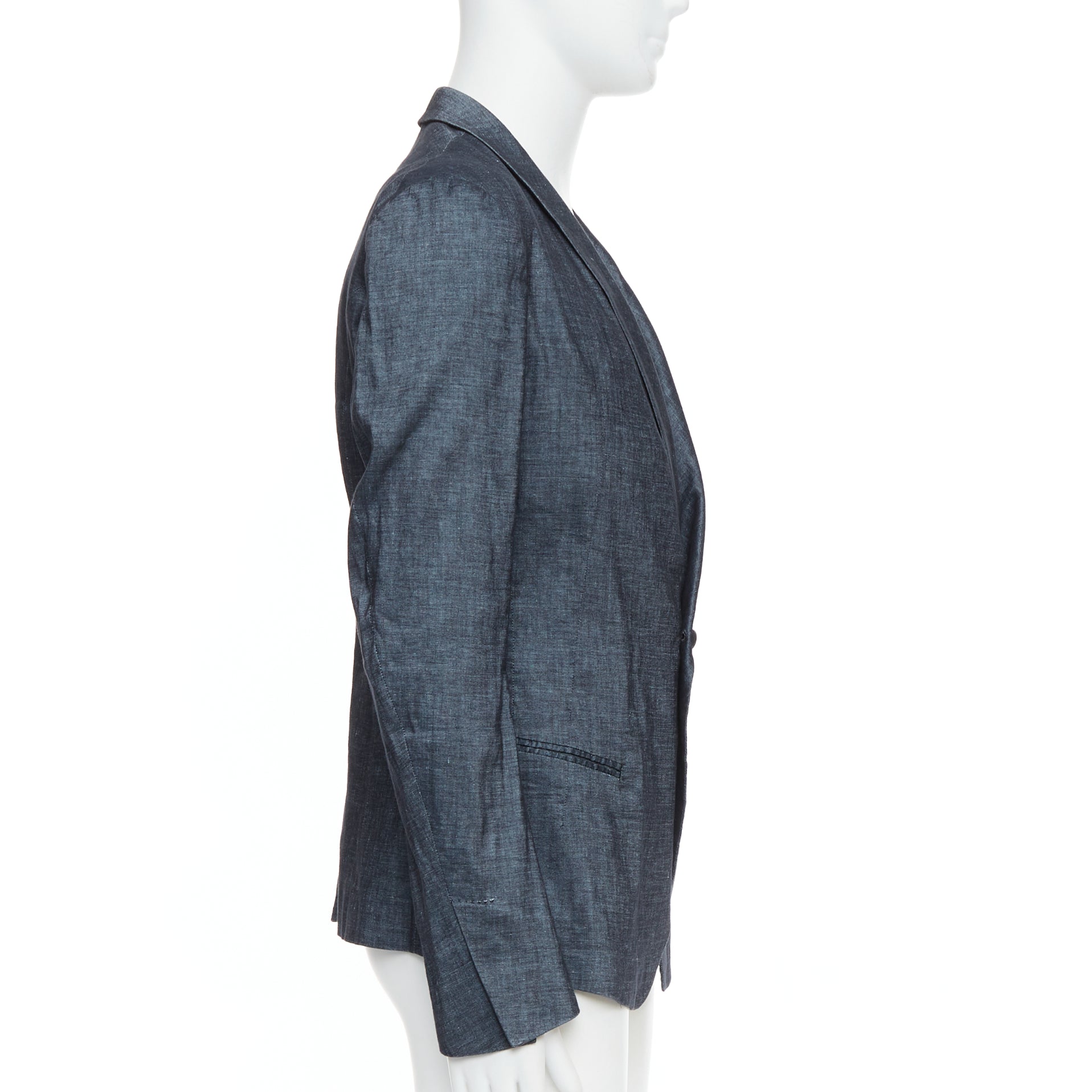 Haider Ackermann Blue Shawl Blazer - 4