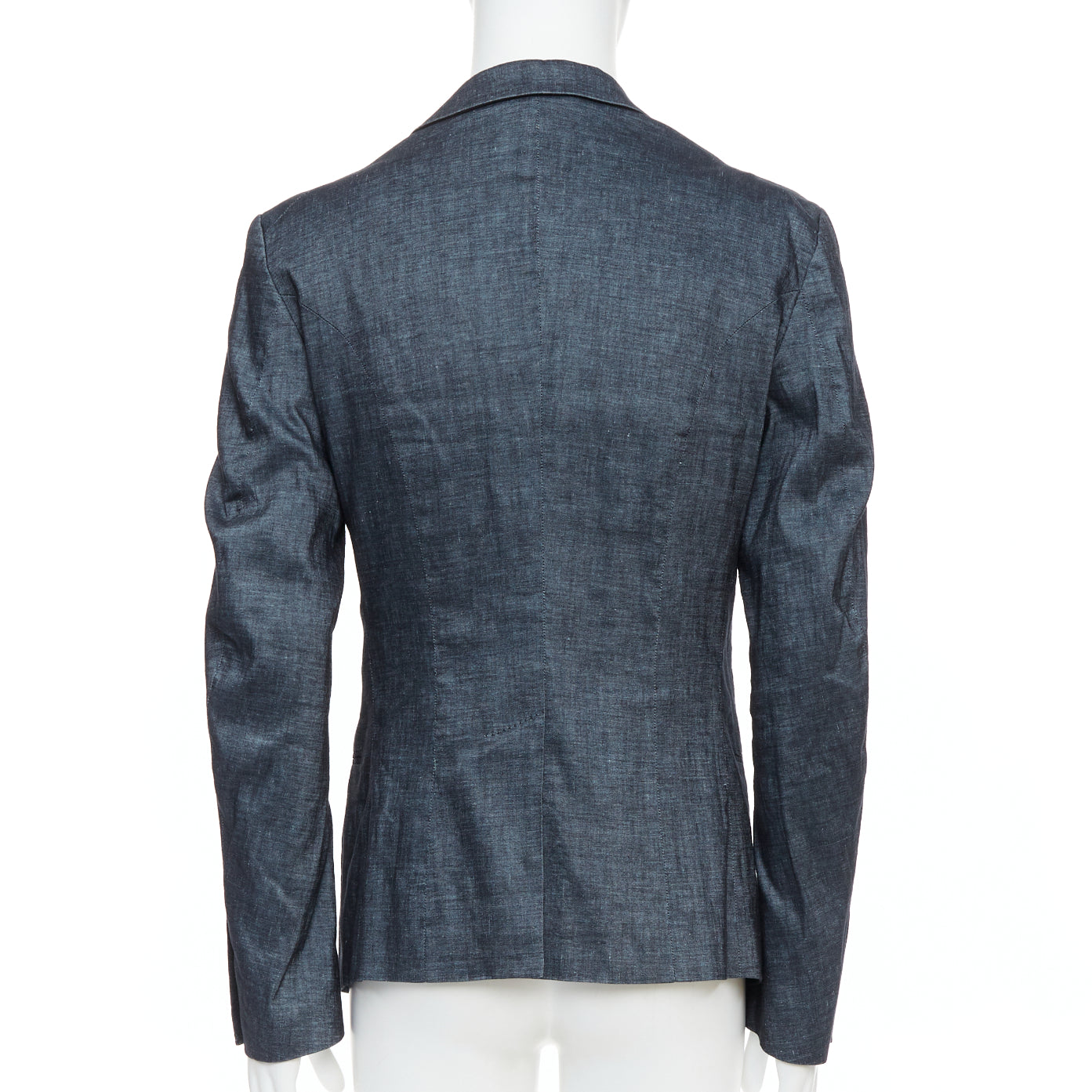 Haider Ackermann Blue Shawl Blazer - Side view