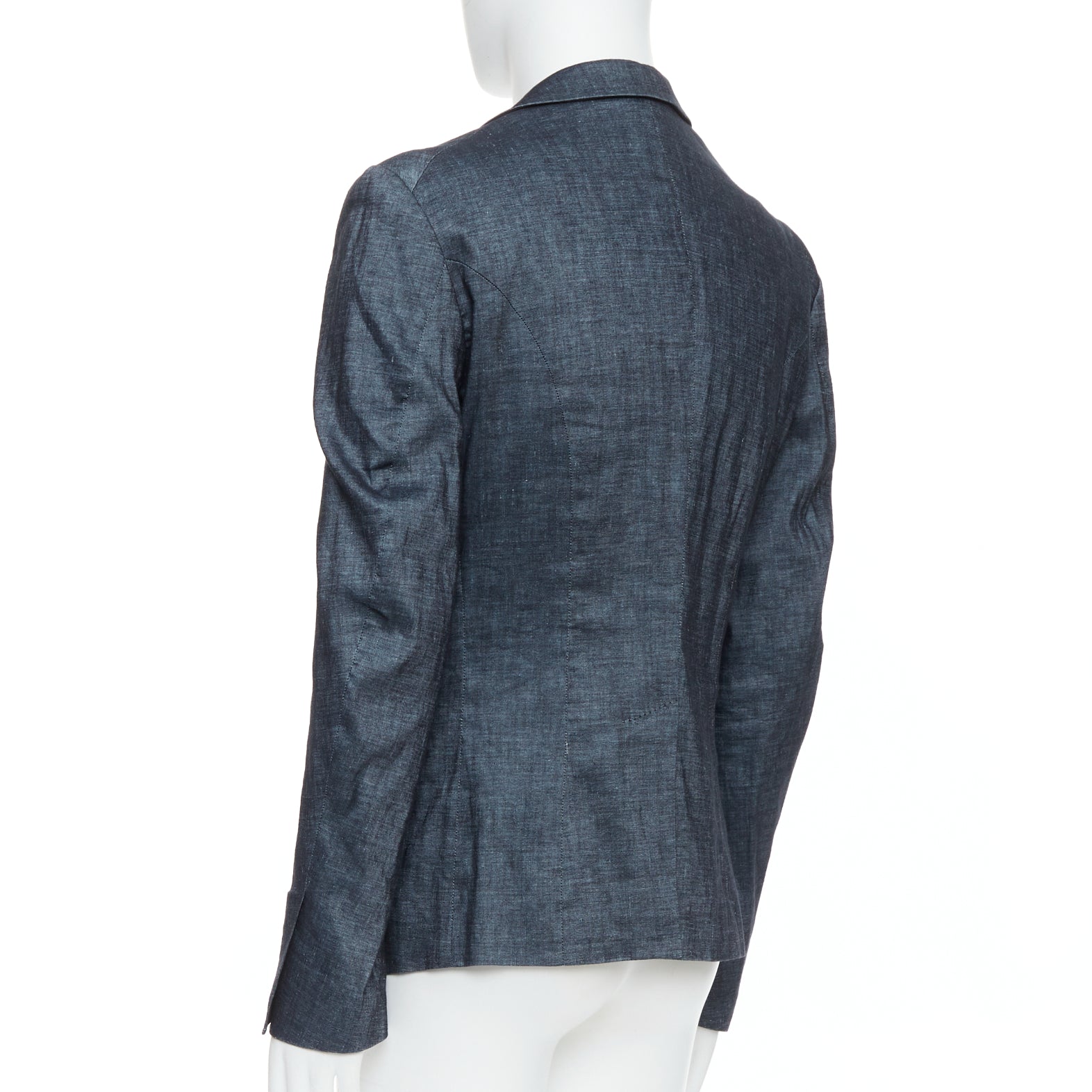 Haider Ackermann Blue Shawl Blazer - Detail 1
