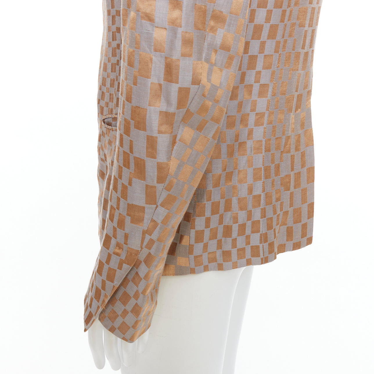 Haider Ackermann Gold Checkered Blazer - Detail 2