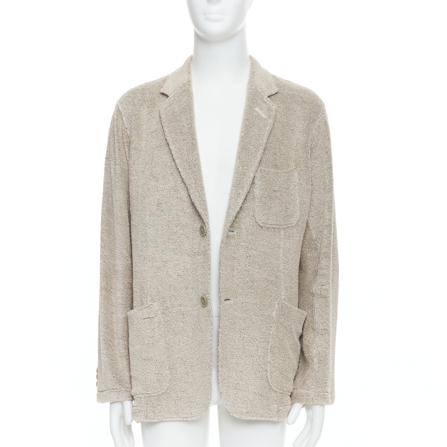 Yohji Yamamoto Beige Jersey Blazer
