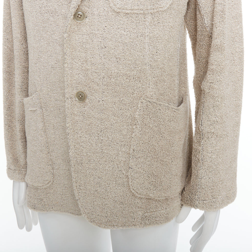 Yohji Yamamoto Beige Jersey Blazer - Image 10