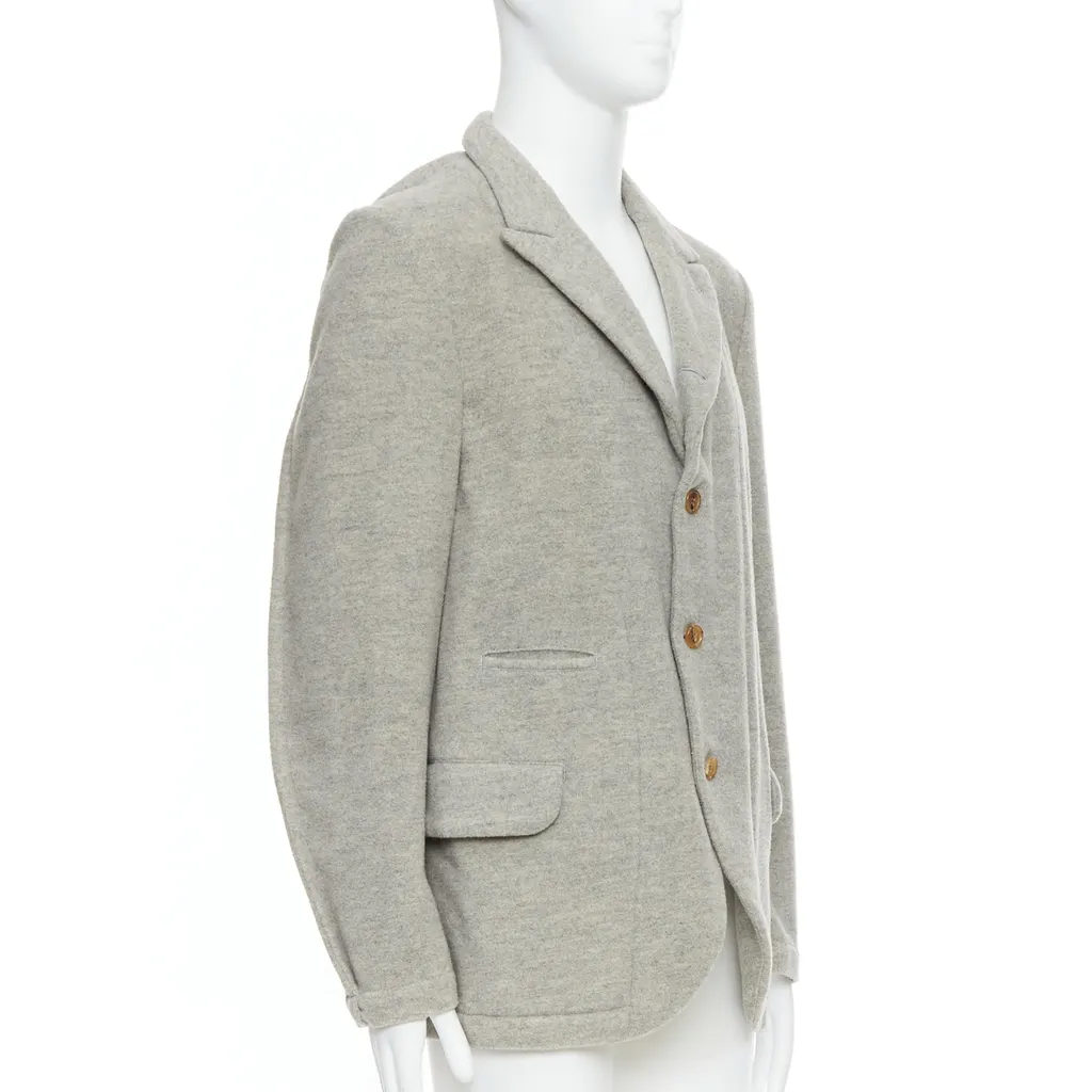 Comme Des Garcons Evergreen Wool Blazer Grey Wool Never worn - Inside View