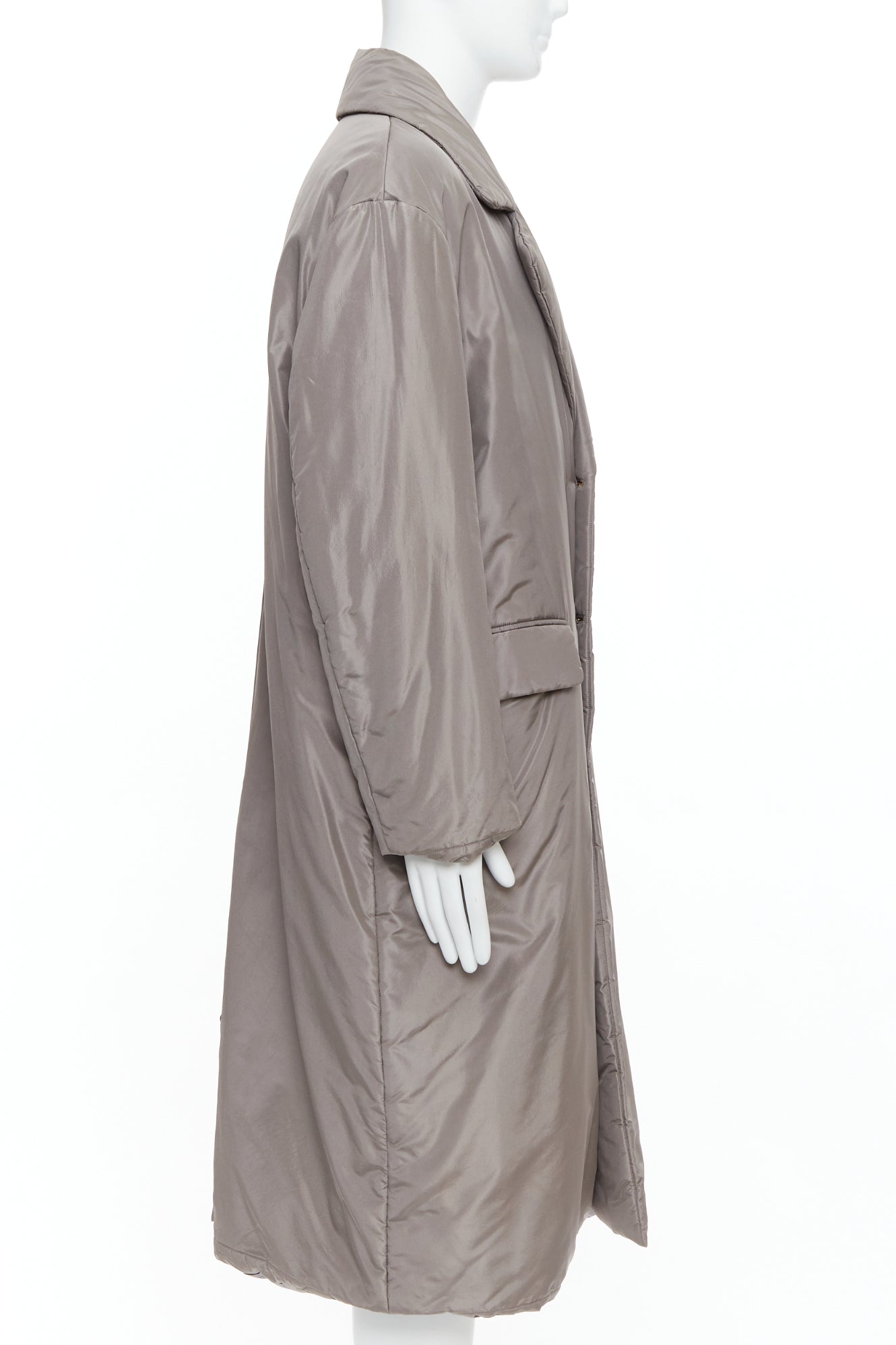 Versace Grey Padded Gold Coat - 4