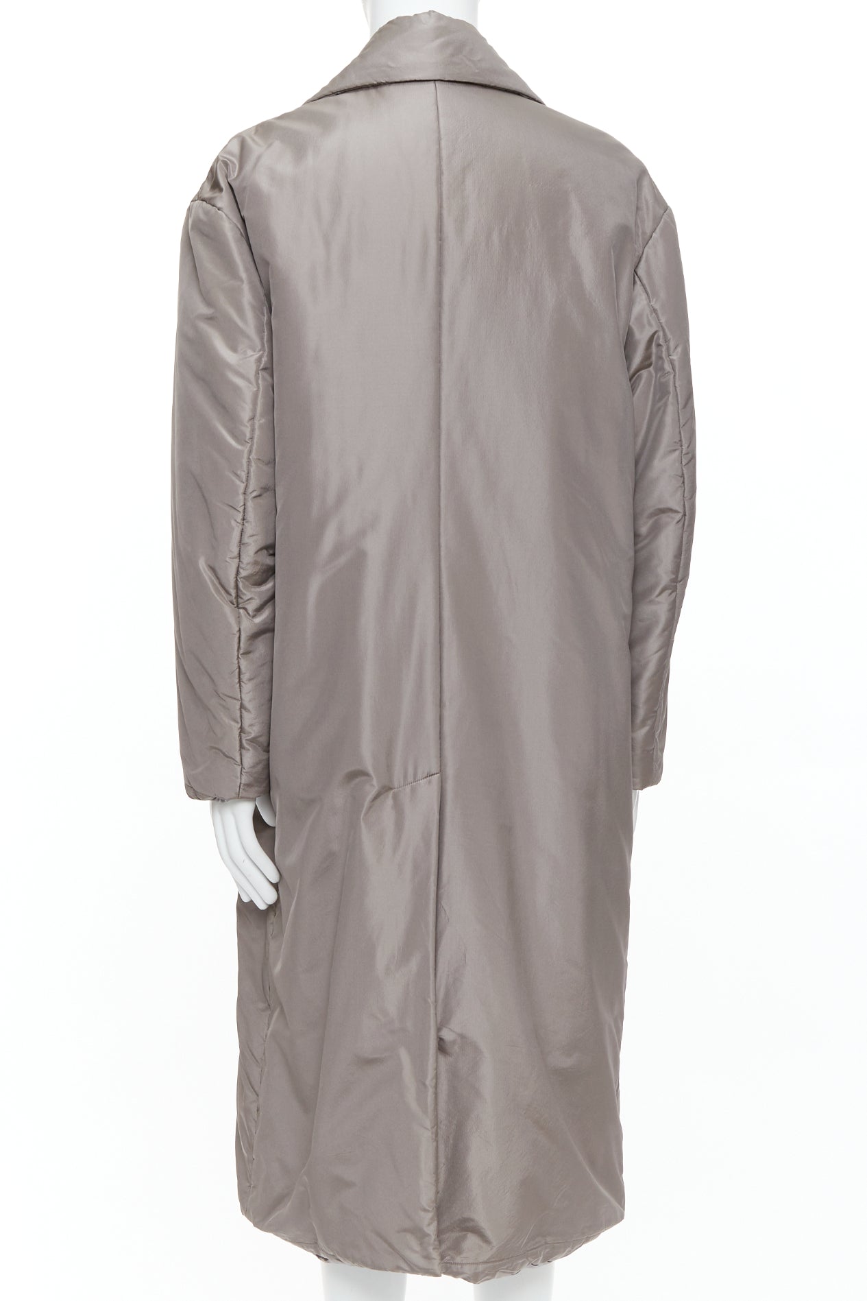 Versace Grey Padded Gold Coat - Side view