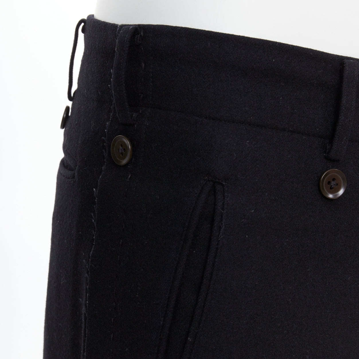 Yohji Yamamoto Raw Edge Pants - Back view