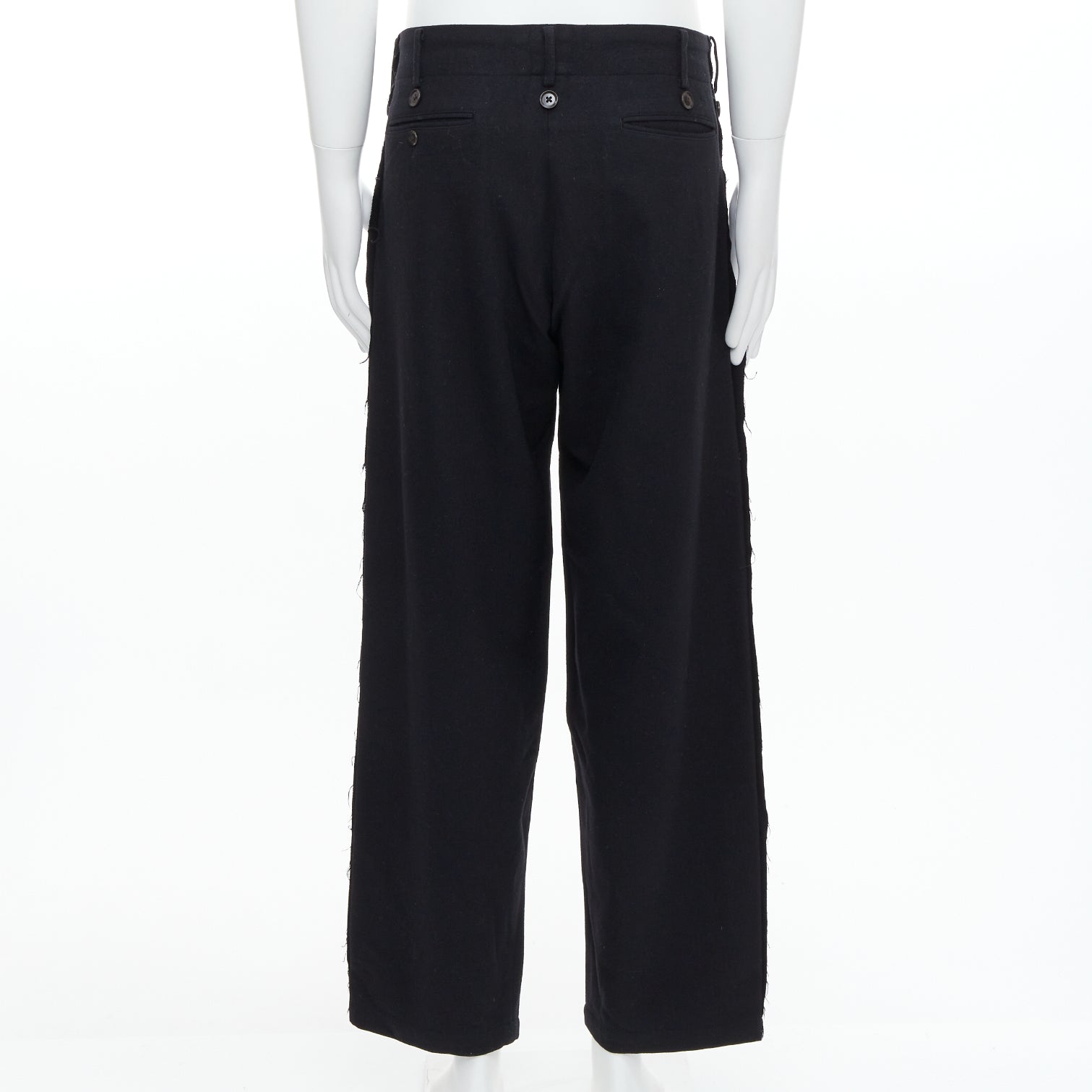 Yohji Yamamoto Raw Edge Pants - Side view