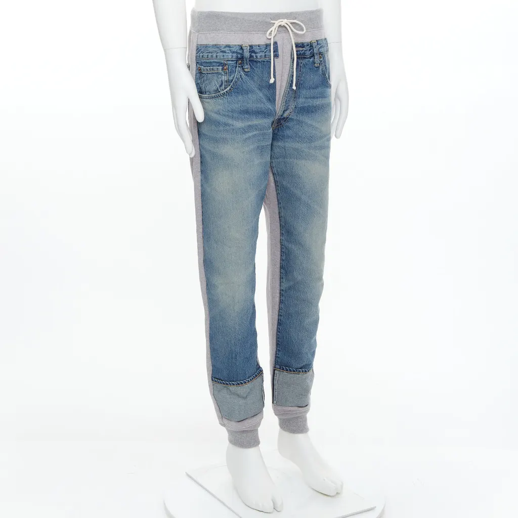 Junya Watanabe Patch Joggers Blue Cotton Never worn - Inside View