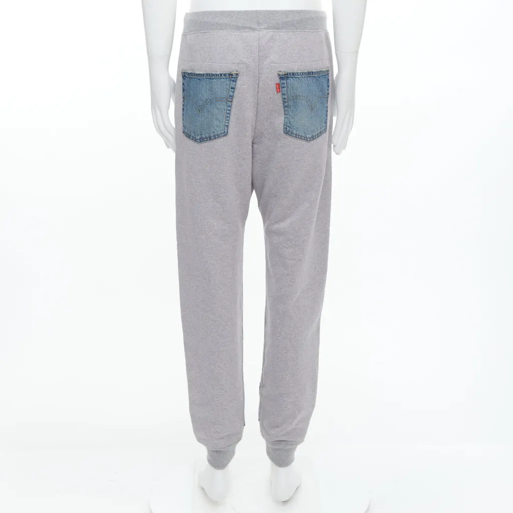 Junya Watanabe Patch Joggers Blue Cotton Never worn - Box View