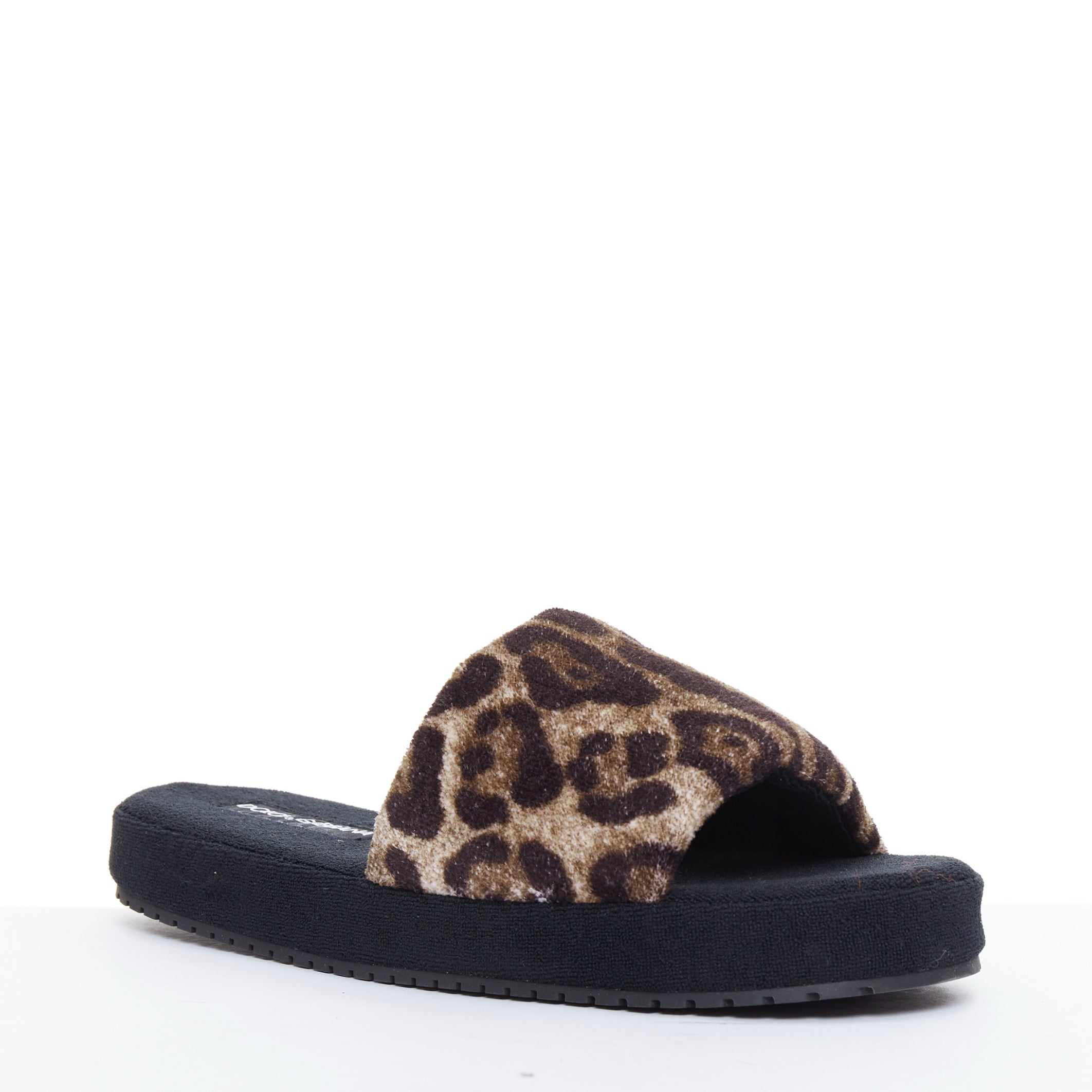 Dolce & Gabbana Leopard Foam Slides - Back view