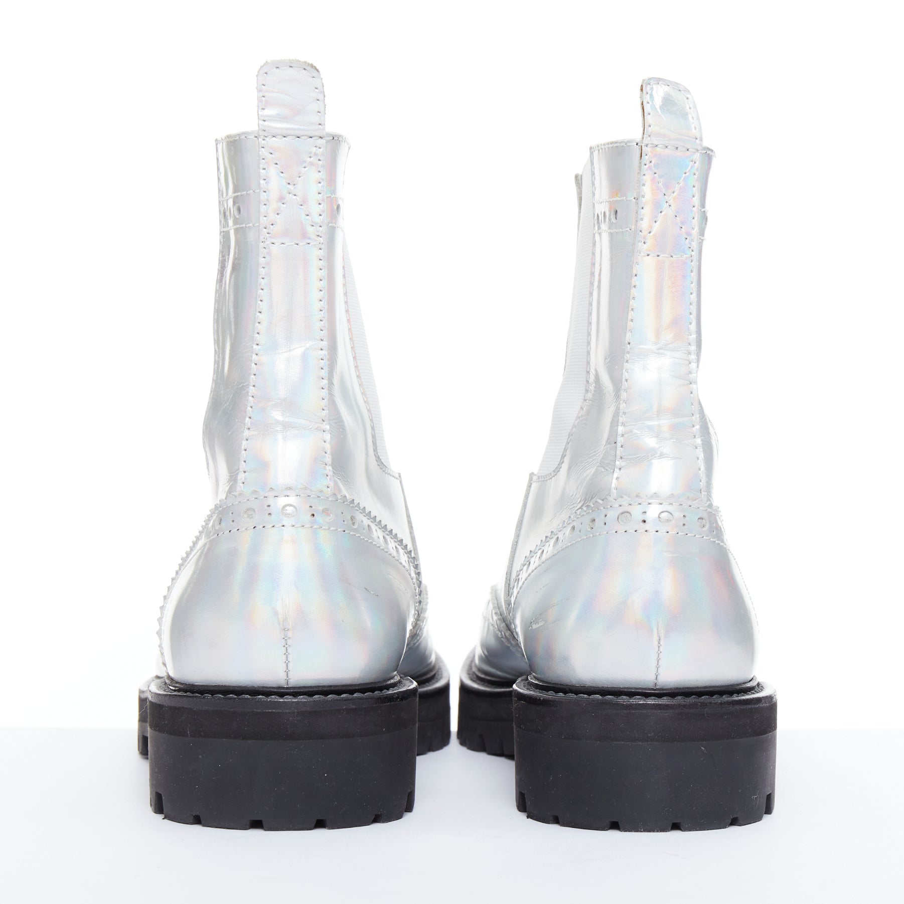 Juun.j Crystal Eyelet Tall Boots - Side view