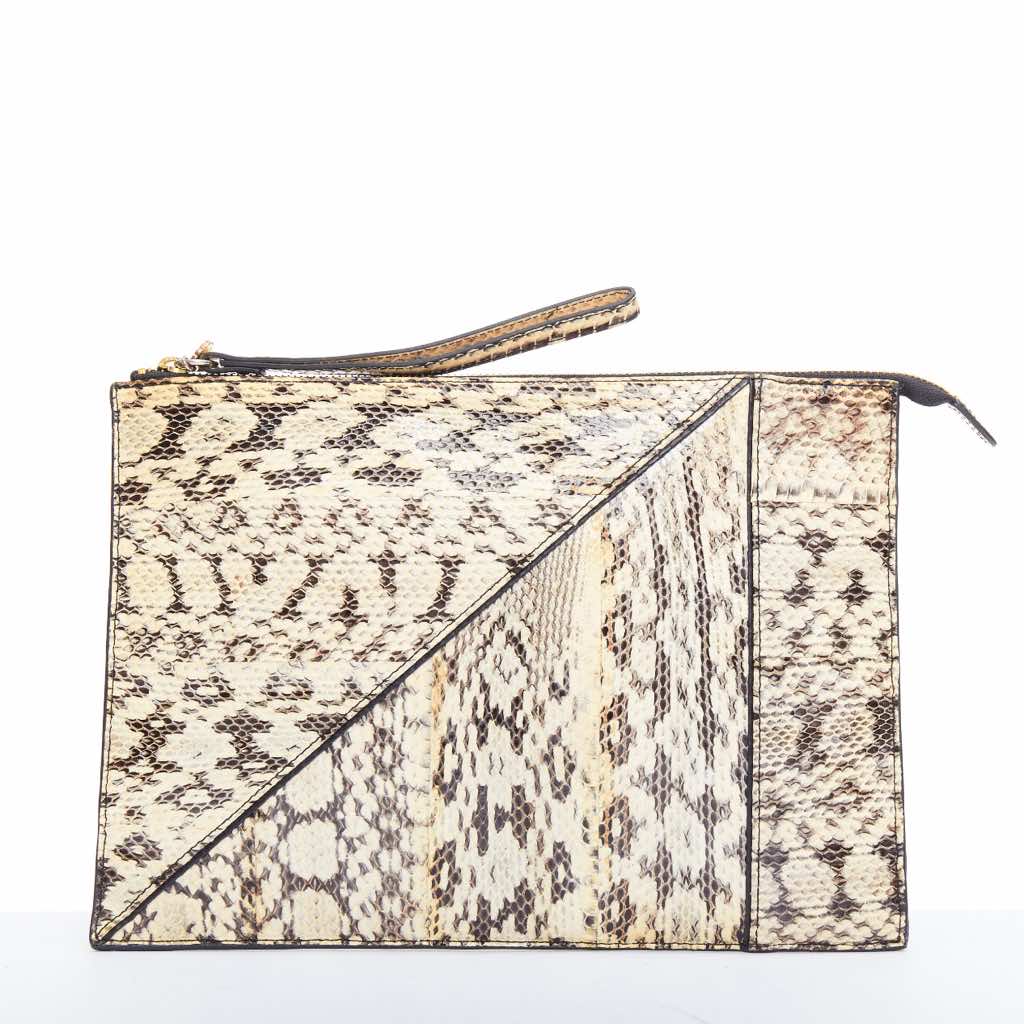 Kotur Printed Leather Zip Pouch