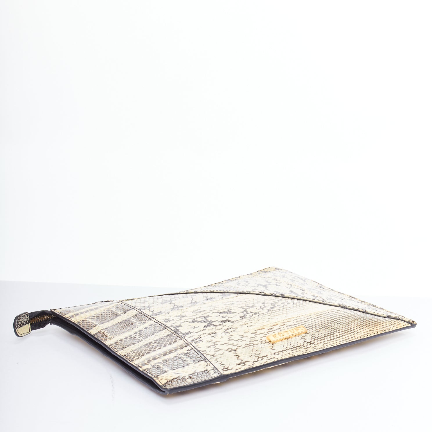Kotur Printed Leather Zip Pouch - Side view