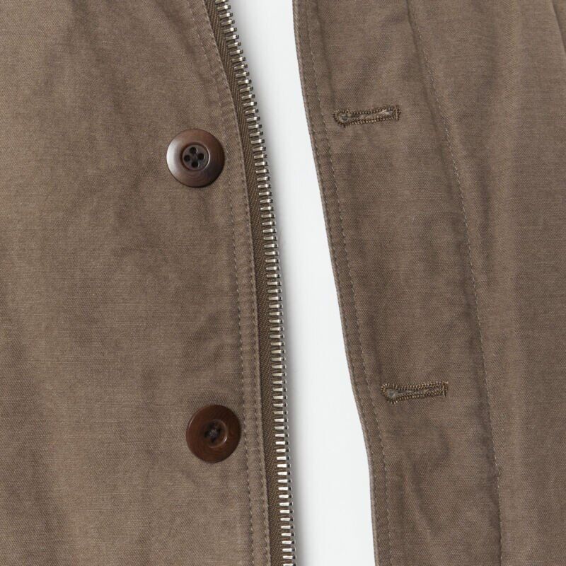 Unsigned / متعددة Brown Shearling Flight Jacket - Detail 2