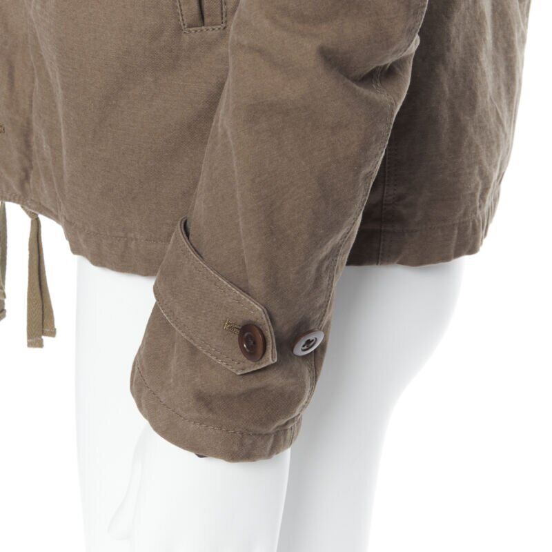 Unsigned / متعددة Brown Shearling Flight Jacket - Image 10