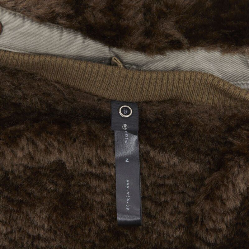 Unsigned / متعددة Brown Shearling Flight Jacket - Image 11