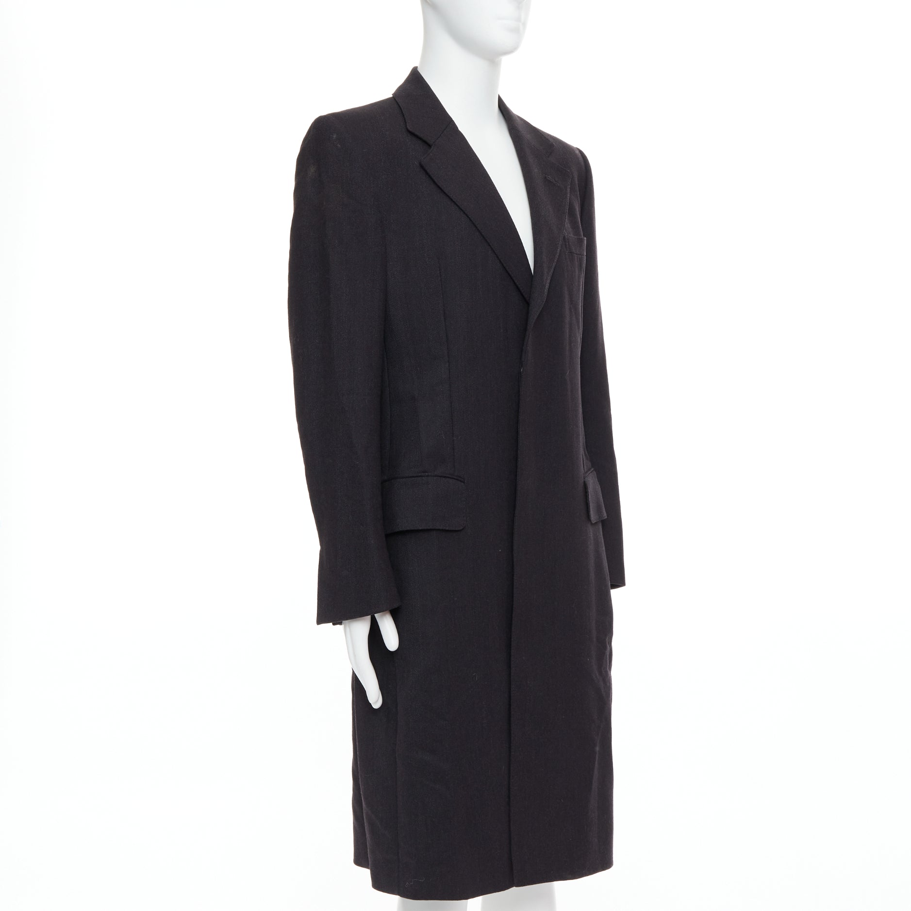 Yves Saint Laurent Grey Wool Oversized Coat - Image 6