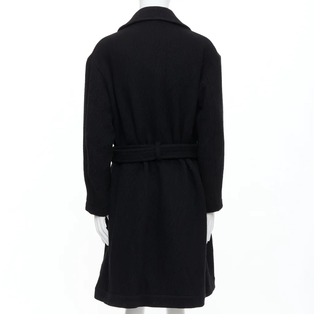 Yohji Yamamoto Black Wool Winter Coat Black Wool Very good - Box View