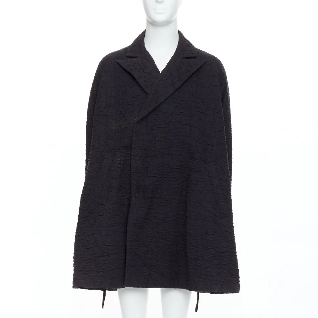 John Rocha Black Flare Raglan Coat Black Fair - Front View
