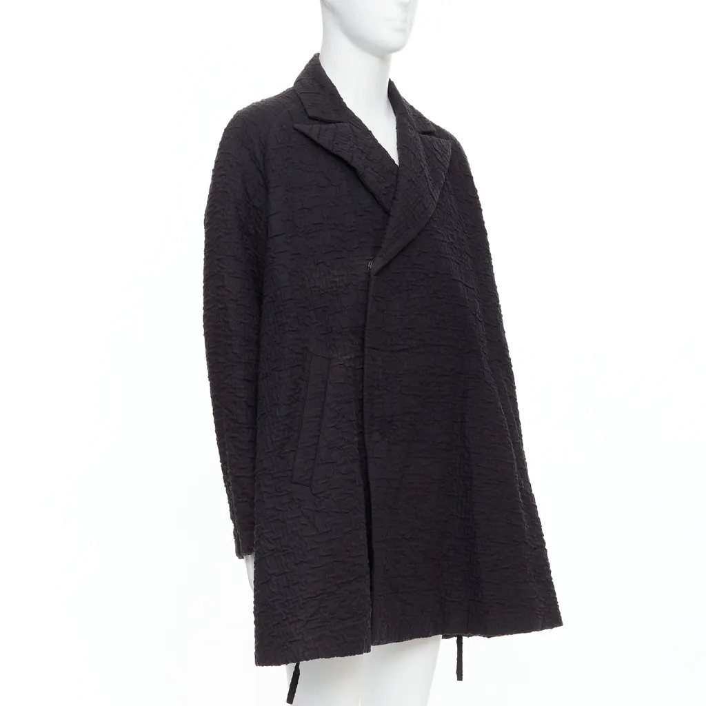 John Rocha Black Flare Raglan Coat Black Fair - Inside View
