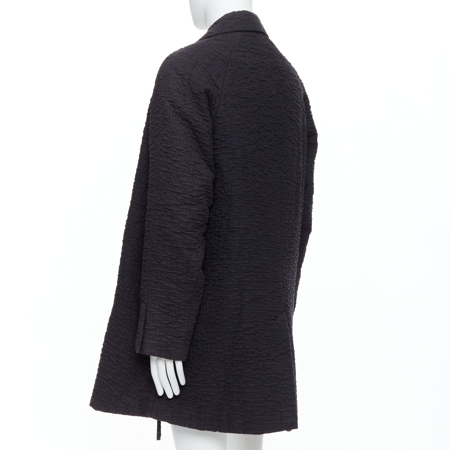 John Rocha Black Flare Raglan Coat - Detail 1
