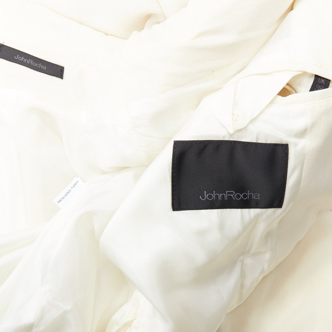 John Rocha Cream Horn Button Coat - Image 10