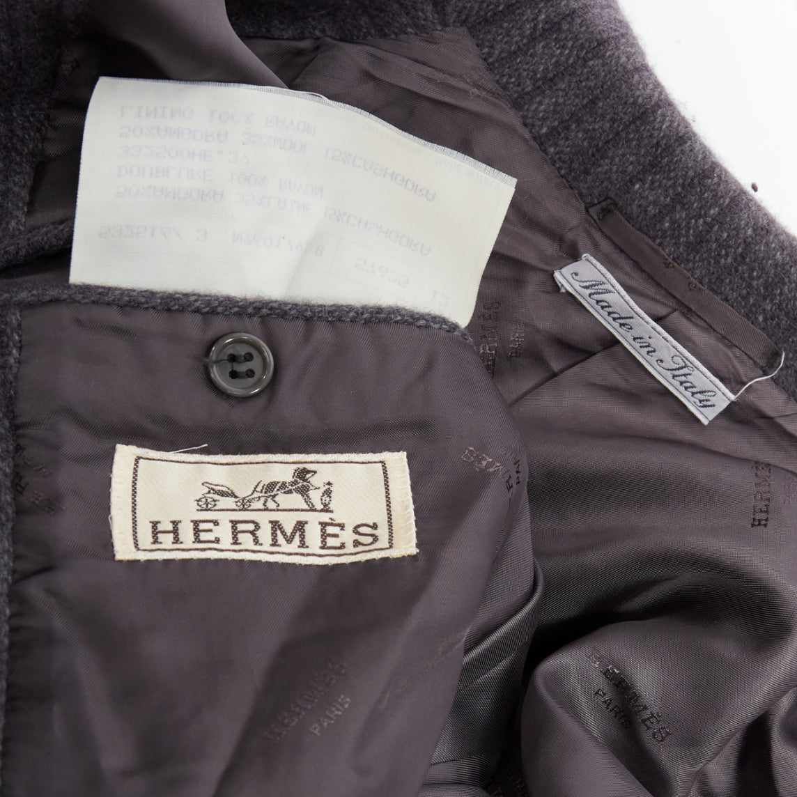 Hermès Grey Stripe Knit Blazer - Image 10