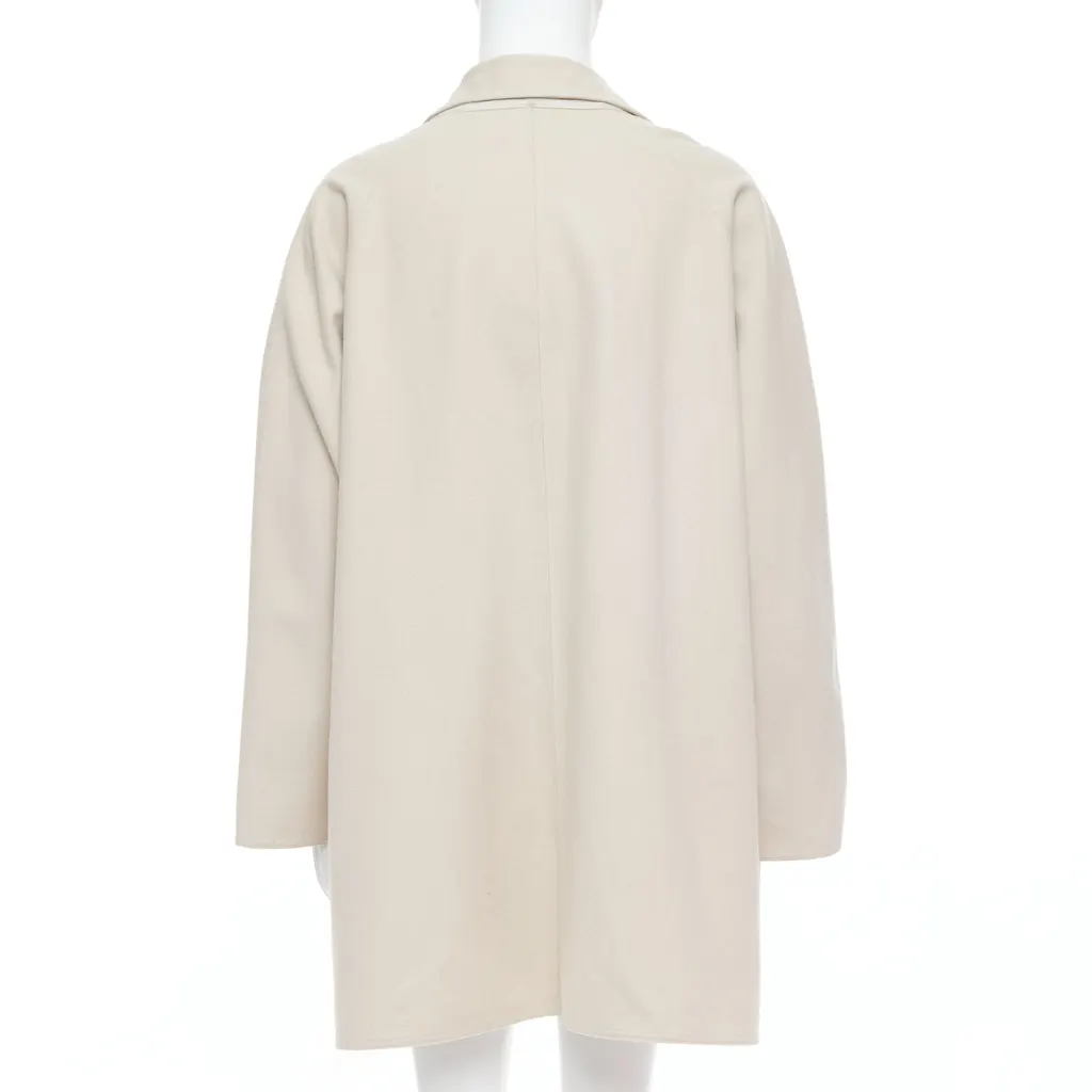 Yohji Yamamoto Grey Wool Boxy Coat Anthracite Wool Very good - Box View