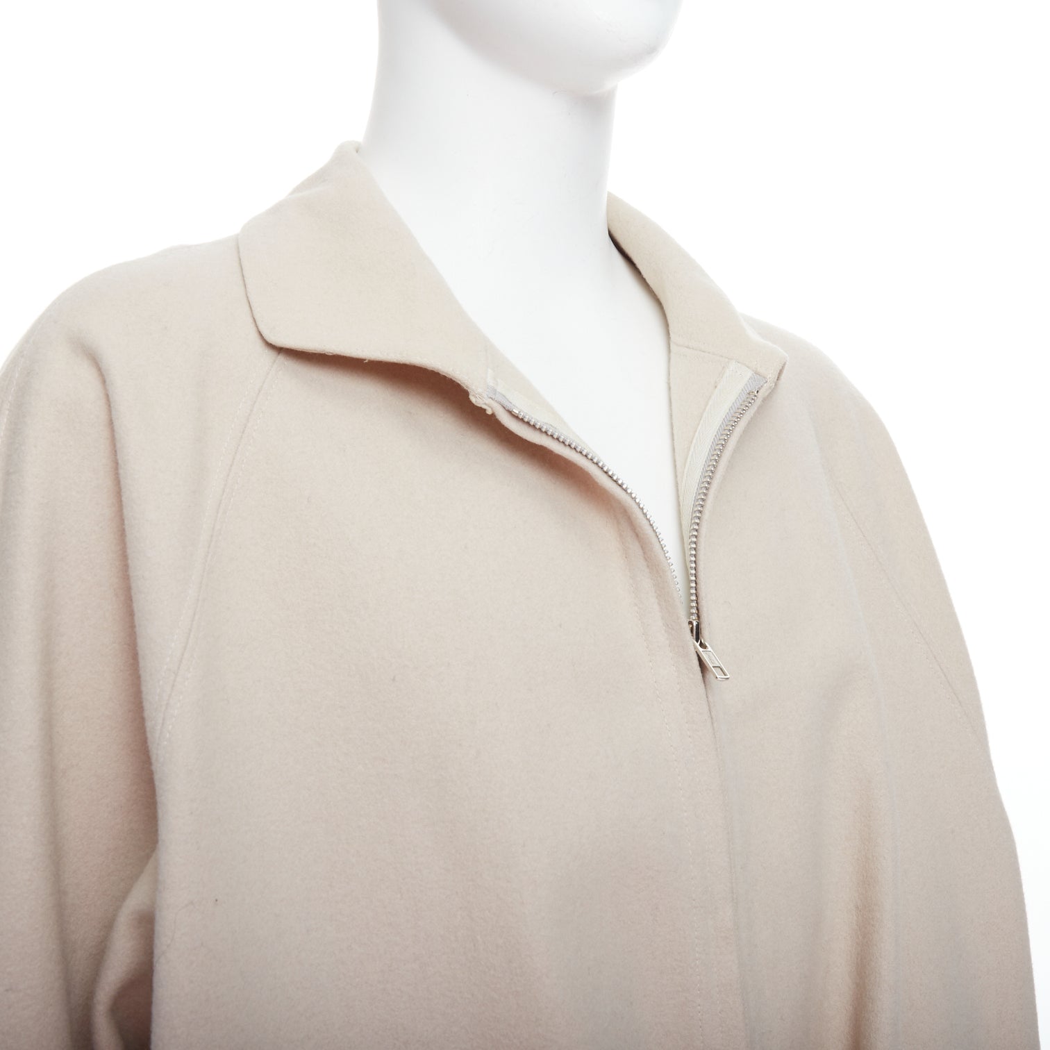 Yohji Yamamoto Grey Wool Boxy Coat - Detail 2