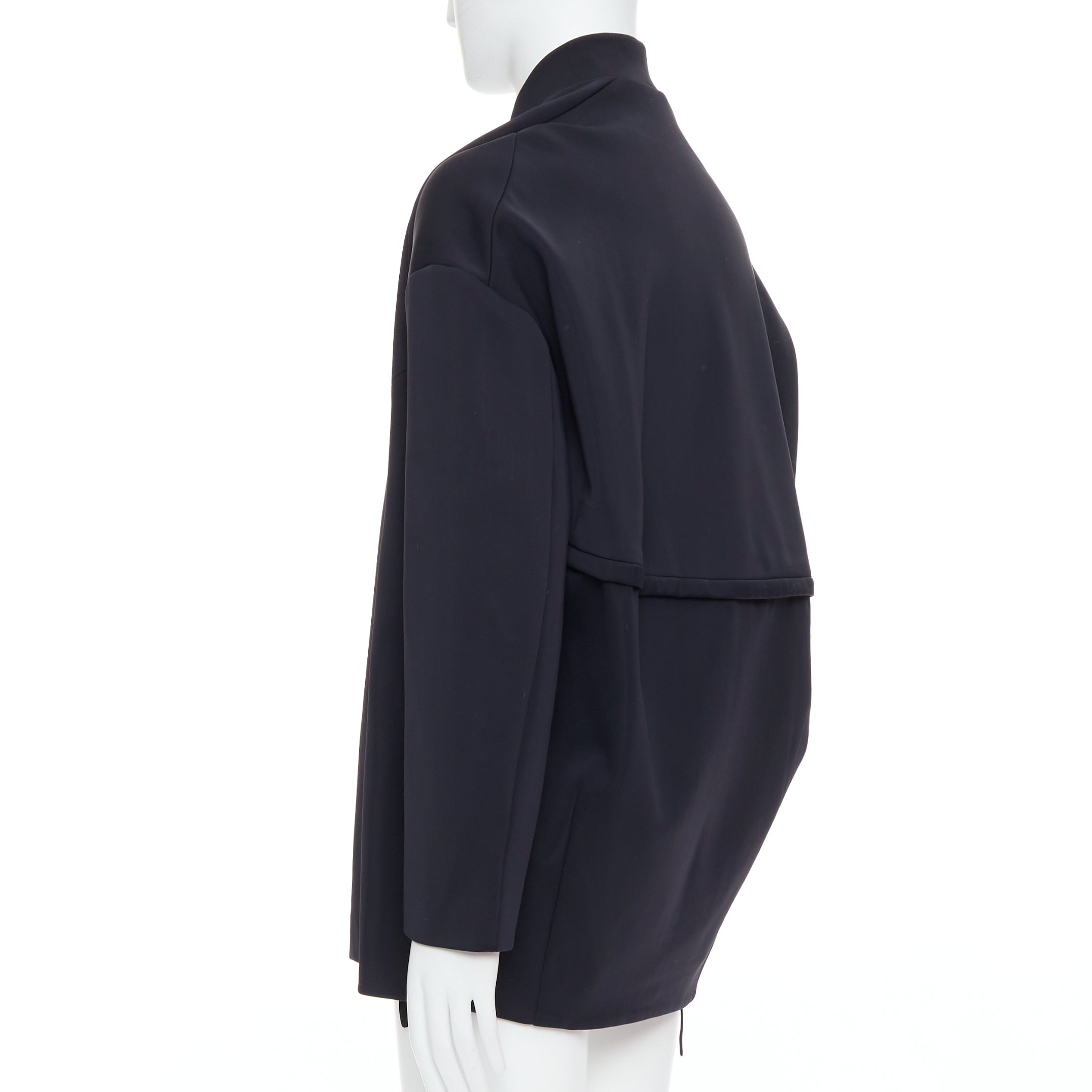 John Rocha Black Silky Padded Coat - Back view